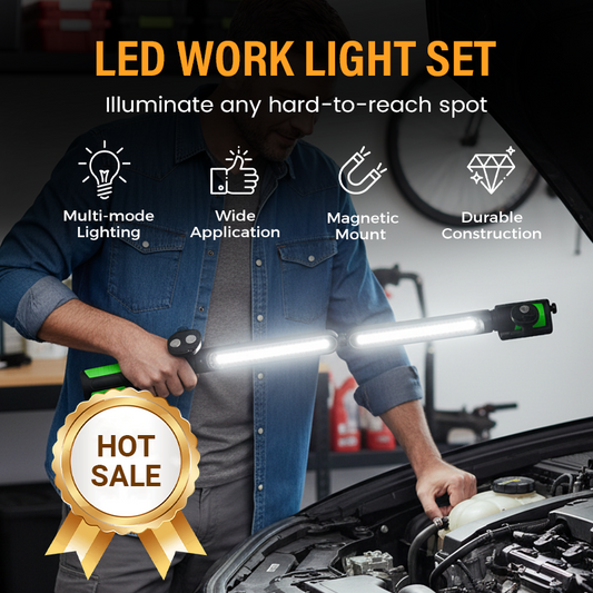 Magnetisk & uppladdningsbar LED arbetslampa – 2-i-1, 2200mAh & IP44 💡🧲