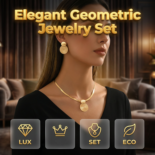 🔥 50% RABATT 💎 Set med halsband och örhängen i modern chic-stil ✨ Elegant, tidlöst & perfekt för både vardag och fest 🌿