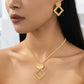 🔥 50% RABATT 💎 Set med halsband och örhängen i modern chic-stil ✨ Elegant, tidlöst & perfekt för både vardag och fest 🌿