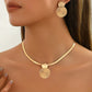 🔥 50% RABATT 💎 Set med halsband och örhängen i modern chic-stil ✨ Elegant, tidlöst & perfekt för både vardag och fest 🌿