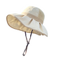 Solhatt med stickad krona & rosett – UPF 50+, formbart brätte & hästsvansvänlig 👒🎀