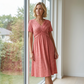 👗💙 50% RABATT IDAG! ✨ Damernas V-ringad kortärmad långklänning 🌸 Elegant flytande passform, bekvämt tyg och avslappnad vardagsstil