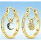 🌙 50% RABATT NU! ☀️ Himmelske Sol & Måne Hoops – Lagdelt Design, Hypoallergenisk & Lettvekt – Asymmetriske Charmer for Balanse & Harmoni 💫