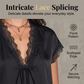 Dam V-ringad kortärmad spetstopp – elegant spets, mjuk passform & dag-till-kväll stil 👚🕊️