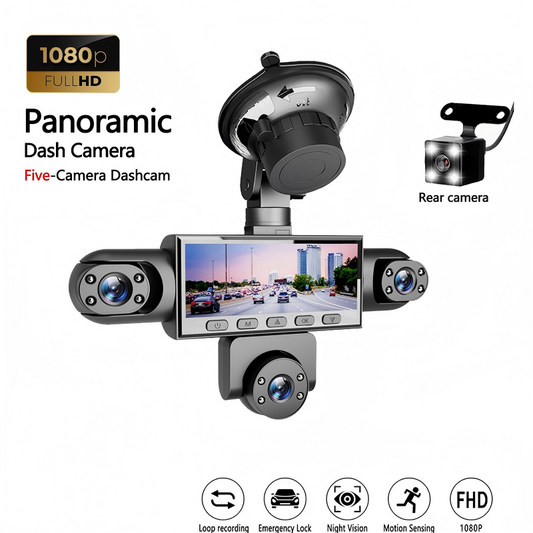 🚗📹 HD 1080P Flerlins Bilkamera med Nattseende – 50% RABATT! Flera linser, klar sikt dag & natt. 🔥✨