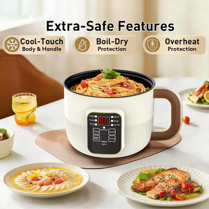 Multifunktionell smart elektrisk gryta – 6 lägen, timer & non-stick 🍲⏲️