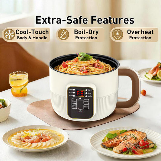 Multifunktionell smart elektrisk gryta – 6 lägen, timer & non-stick 🍲⏲️