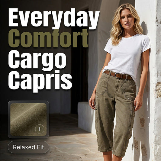 50 %  RABATT🔥Avslappnade, lediga capribyxor i cargostil✨