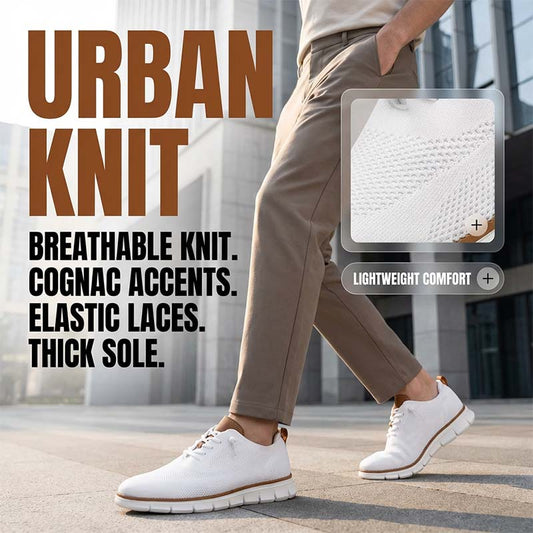 Herr andningsbara stickade skor – fly-knit, flexibel sula & modern hybridstil 👞🌬️