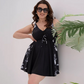 👗50% RABATT NU!🎀Damernas Tryckt Ärmlös V-ringad Baddräkt