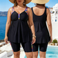 🏊‍♀️ 50% RABATT NU! 🌺 Tankini-baddräkt med Shorts – Magkontroll & Snabbtorkande – Perfekt för Semester ☀️