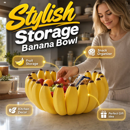 🍌 Kreativ bananformad fruktskål – lekfull design, öppen förvaring & stabil form