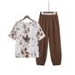 👗 50 % RABATT 🌸 Avslappnat set med mönster – Matchande topp och byxor, lätt passform – Perfekt för sommaren, resor eller en bohemchic look – bekvämt och trendigt ✨🌿