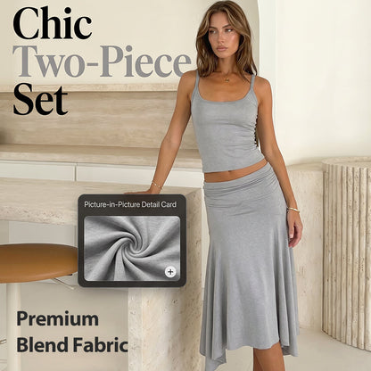 🌸 50% RABATT NU! 🌸Chic Tvådelad Set – Smäckert Silhuett, Mjukt Premiumtyg, Allsidig Stil Från Dag till Kväll 👗57✨