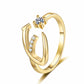 💍 50% RABATT! ✨ Justerbar Glittrande Initialring för Kvinnor – Välj Din Egen A–Z – Perfekt Som Present & Personlig Accessoar 🌸