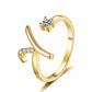 💍 50% RABATT! ✨ Justerbar Glittrande Initialring för Kvinnor – Välj Din Egen A–Z – Perfekt Som Present & Personlig Accessoar 🌸