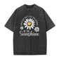 🔥🎁Nyhet 50 % RABATT🔥Unisex-T-shirt i lös passform med vintage-tvättat daisy-mönster