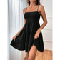 💙👗 50% RABATT & ENDAST IDAG! Ärmlös Smockad Miniklänning