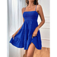 💙👗 50% RABATT & ENDAST IDAG! Ärmlös Smockad Miniklänning