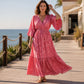 👗 50% RABATT NU! Elegant V‑ringad printklänning för kvinnor – andningsbar, elastisk midja & resevänlig – perfekt för semester, vardag och sommarens alla tillfällen 🌸✨