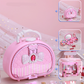 💖👛Tvättbar Sminkleksaksset för Barn med Bärbar Rosa Handväska