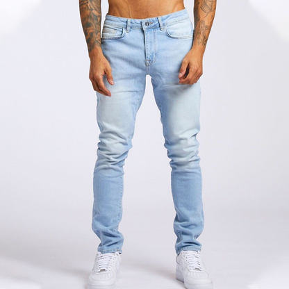 👖 50 % RABATT NU! ✨ Jeans med hög elasticitet för män – fyrvägstöjning, slank silhuett & heldagskomfort – perfekt för aktiv vardag 💪