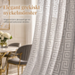 🏡 50 % RABATT NU! ✨ Geometriskt jacquardvävt genomskinligt gardintyg – elegant ljusgenomsläpplig för vardagsrum 🌿