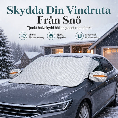 🚗 50 % RABATT NU! ❄️ Tjockare magnetiskt bilskydd för vindrutan – halvöverdrag för sedaner & SUV-bilar, vind- och stöldsäkert 🛡️
