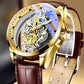 ⌚ 50 % RABATT NU! 💎 Lyxig skeleton herrklocka med synligt urverk & tourbillon-effekt – vattentät & självlysande 🌙