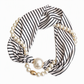 🦢 50 % RABATT NU! 🎀 Pärlhalsband med scarf-design och justerbar rosett – örhängefritt & tidlös elegans för vardag och fest ✨