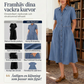 👗👖 Elegant avslappnad denimskjortklänning med fickor
